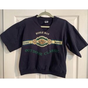 Vintage BUGLE BOY‎ cut Off Boys Youth Sweatshirt Size Large 90's Cute
